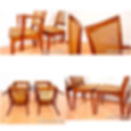 Thumbnail: Danish Dining Chairs 1960s Teak Niels Koefoeds Set of 4 Lis Hornslet Rattan Cane