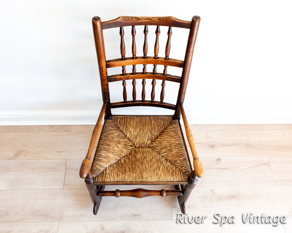 Thumbnail: Georgian Rocking Chair 18th Century English Antique Lancashire Country Farmhouse