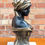 Thumbnail: Orientalist Goldscheider Bust Terracotta Antique Large Art Deco Bust Black Gold