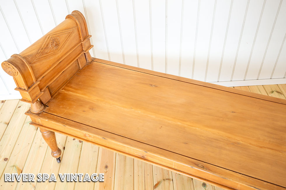 Thumbnail: Large Blonde Window Seat Banquette Bench Daybed Neoclassical Directoire Antique