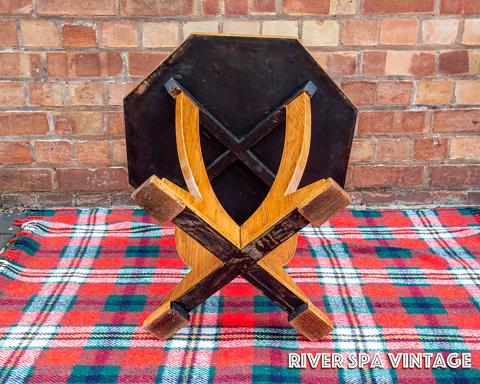 Thumbnail: Art Deco Oak Coffee Table Octagonal 1930s Rustic Arts And Crafts Cotswold School