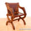 Thumbnail: Glastonbury Throne Chair Artisan Sculptural Craftsman Savonarola Rustic Elm Wood