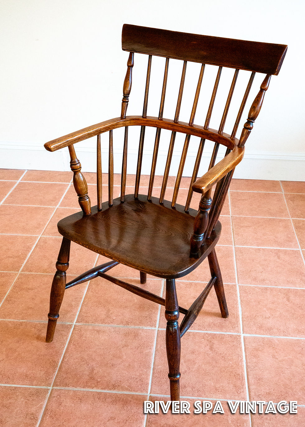Thumbnail: Lincolnshire Windsor Chair Comb Back Chair Antique 1840 Early Victorian 1800s