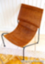 Thumbnail: Frederic Weinberg Lounge Chair MCM Wicker Wrought Iron Sling Mid Century Bauhaus