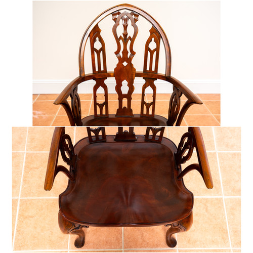 Gothic Windsor Chair Early 20th Century Strawberry Hill Armchair