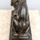 Thumbnail: Barye School Antique Romantic Lion & Boar Statue on Marble Base Cast Iron Bronze