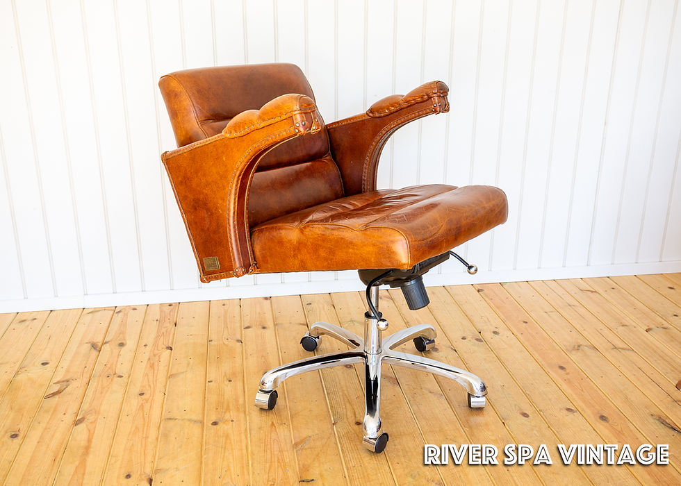 Thumbnail: Executive Leather Desk Chair Office Halo Oulton Tilt Swivel Height Adjustable