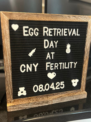 Egg Retrieval Day at CNY Fertility Cork Board - 8.4.25