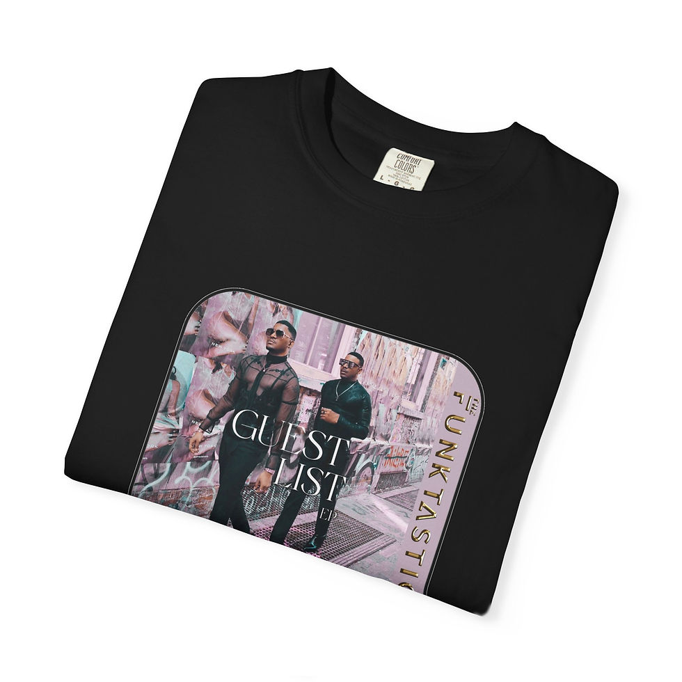 Thumbnail: The Funktastics "Guest List Cover Art" Graphic Tee for Music Lovers