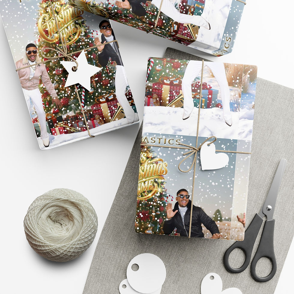 Thumbnail: The Funktastics "It's Christmas Time" Wrapping Paper, Festive Wrap for Gifts!