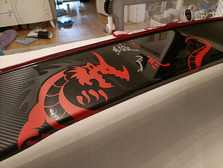 Evo X Heckspoiler mit Spoilererweiterung