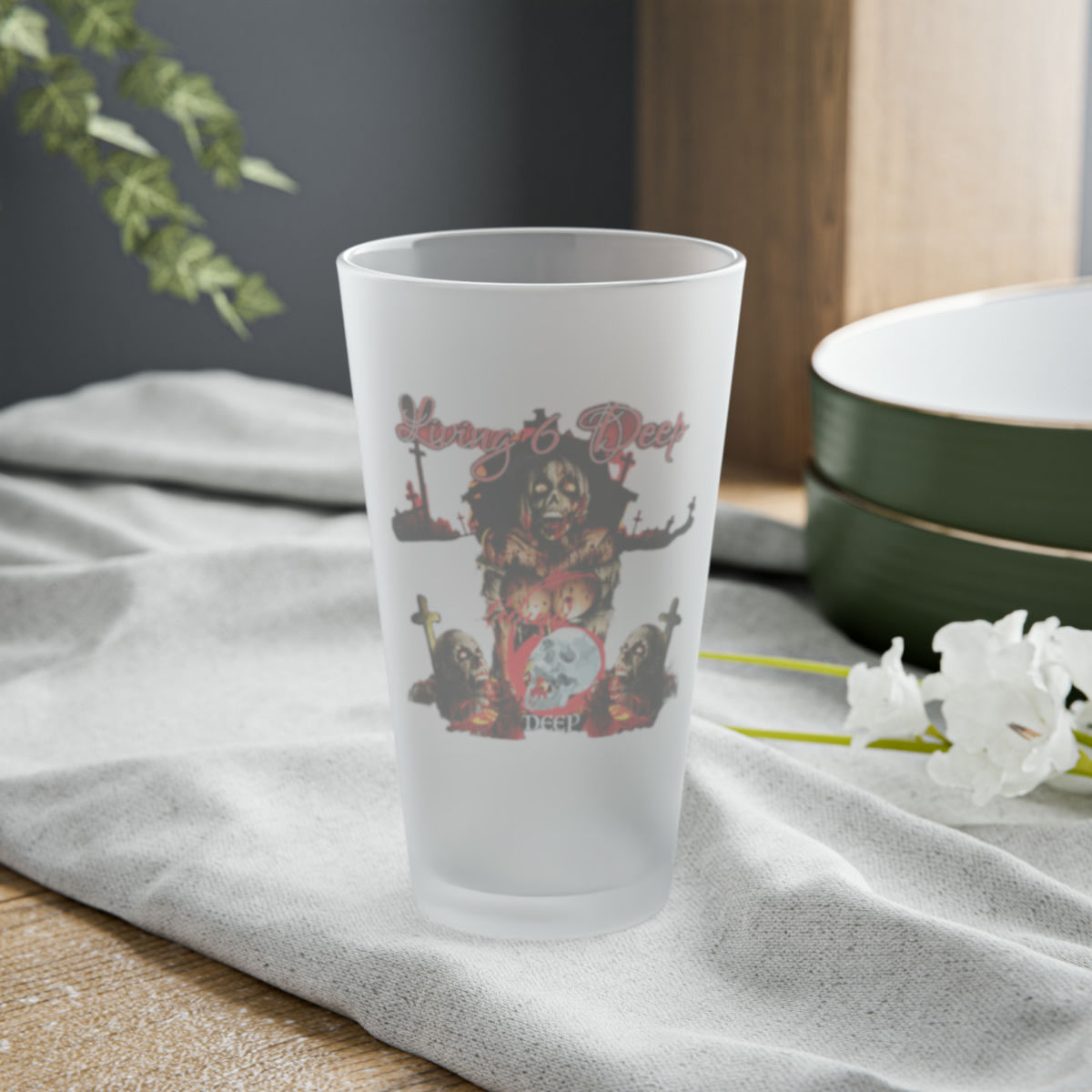 L6D Zombie Frosted Pint Glass, 16oz