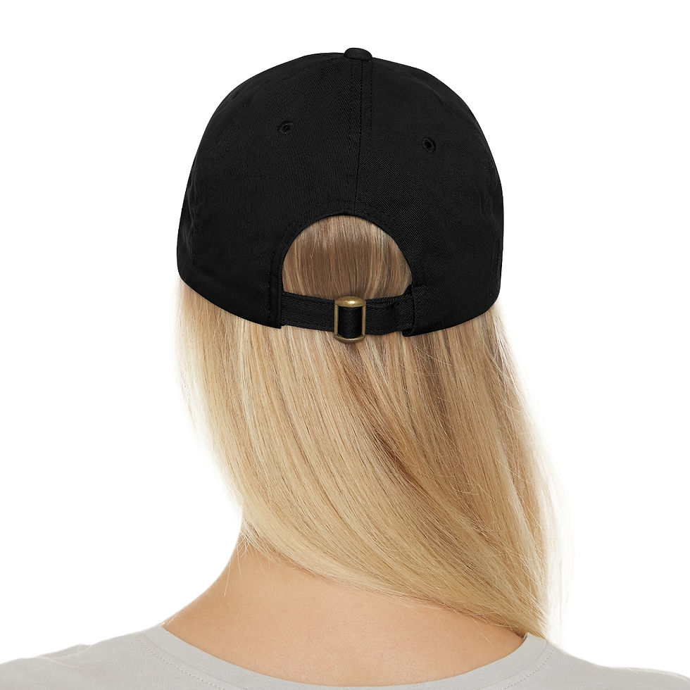Thumbnail: Dad Hat with Leather Patch (Round)