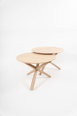 Tables basses diamant en bois fabriquées dans le Jura