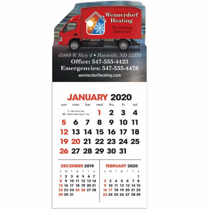 Full Color 3-Month View Stick Up Grid