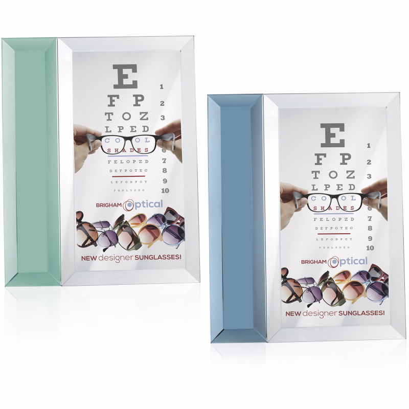 Color Accent Mirrored Plaque