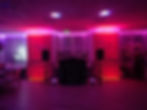 DJ setup with uplighters