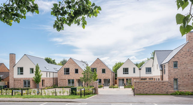 Entrance to London Road Harston housing scheme by Haysom Ward Miller Architects — photo Richard Fraser