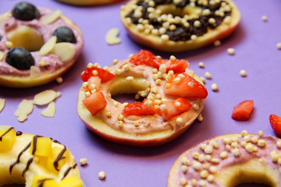 appel donuts aardbei gepofte quinoa