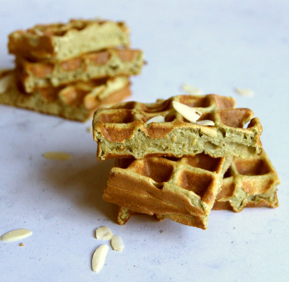 Thumbnail: Gezonde wafels voor kinderen met spinazie poeder