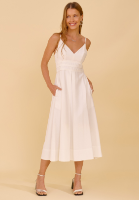 VESTIDO MIDI DETALHADO ALFAIATARIA