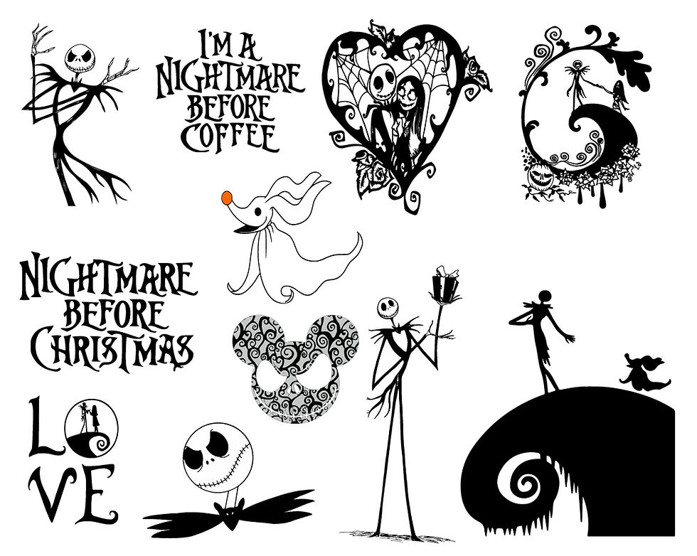 Nightmare Before Christmas SVG cut file bundle