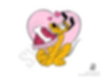 Pluto holding a Valentine day gift SVG clipart