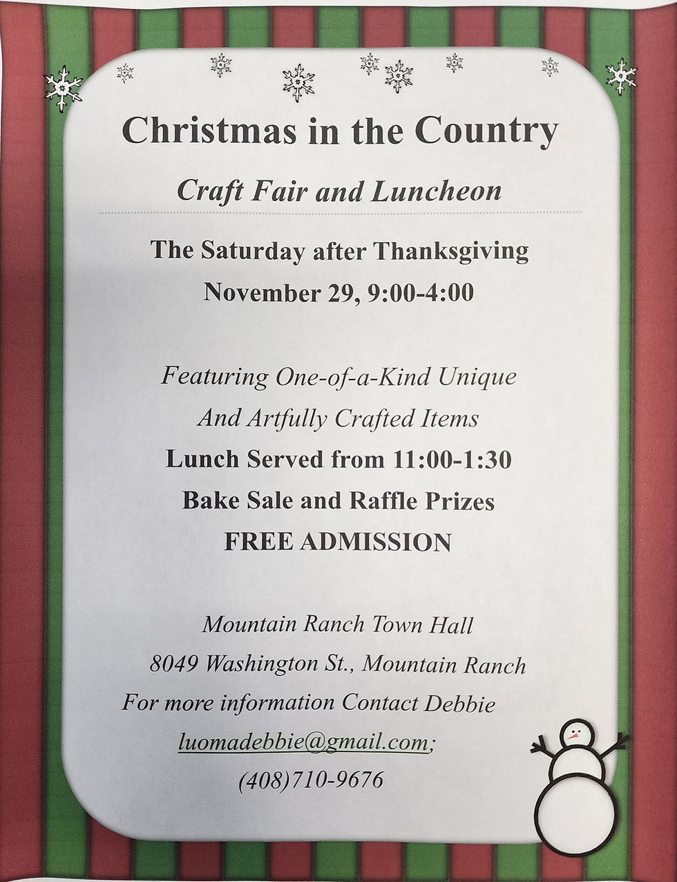 Christmas in the Country - Craft Fair and Luncheon