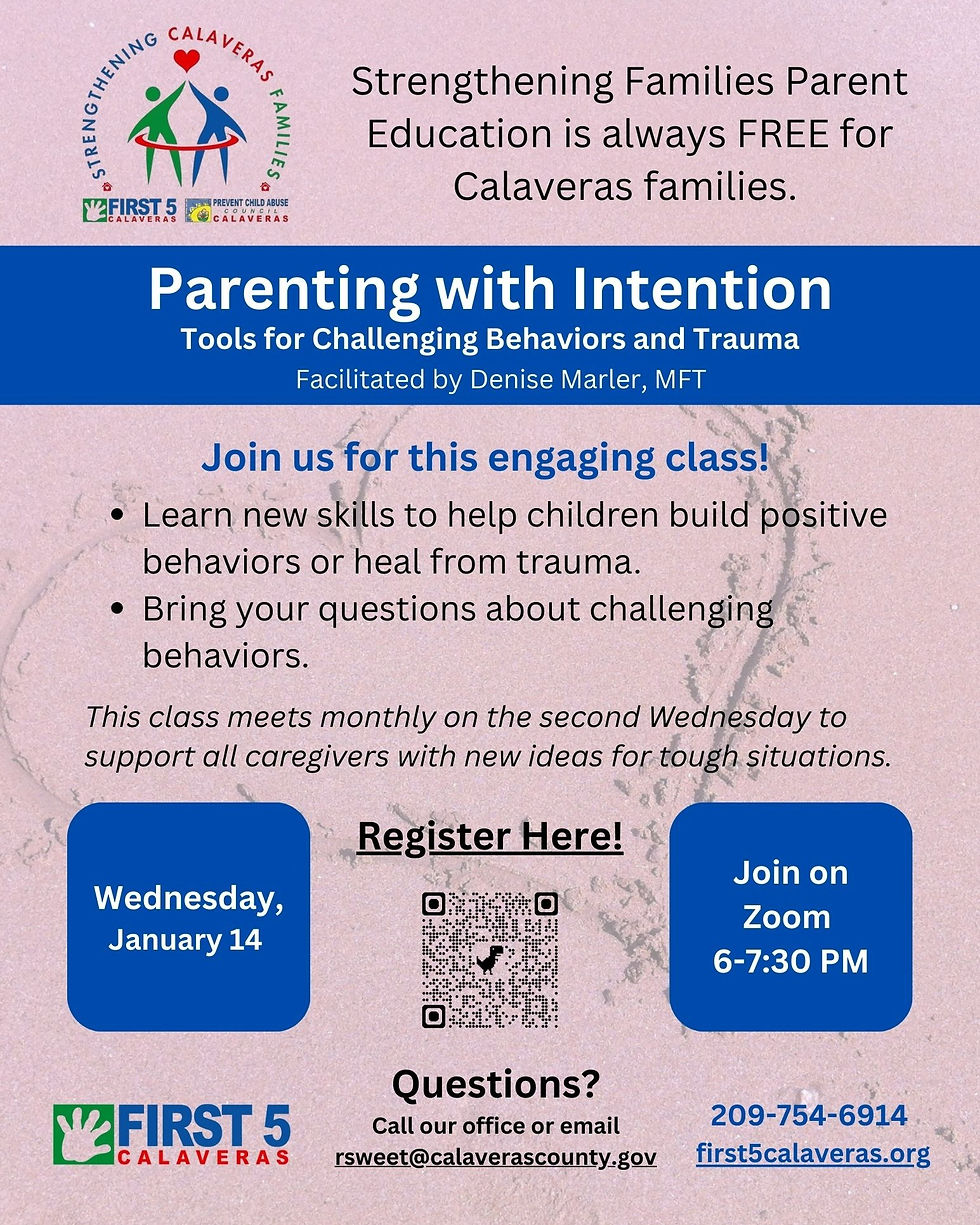 Parenting with Intention (Online Workshop) - First 5 Calaveras