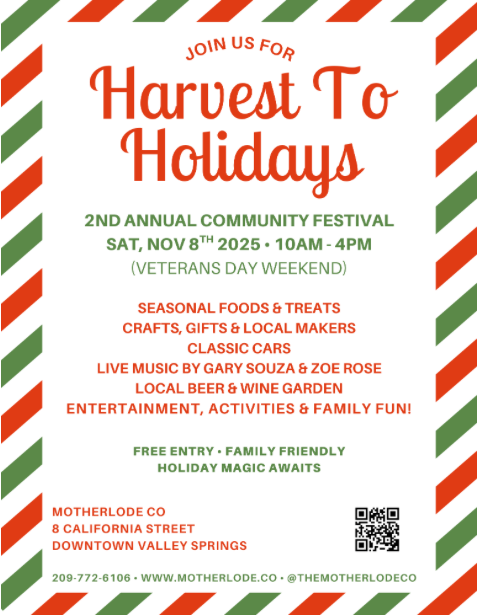 Harvest to Holidays - 2nd Annual Community Festival - Motherlode Co.