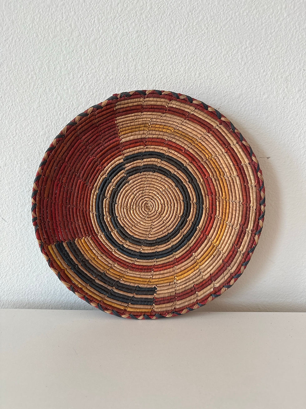 Miniatura: 12.5” Handmade Southwest Style Decorative Coil Plate Basket #2