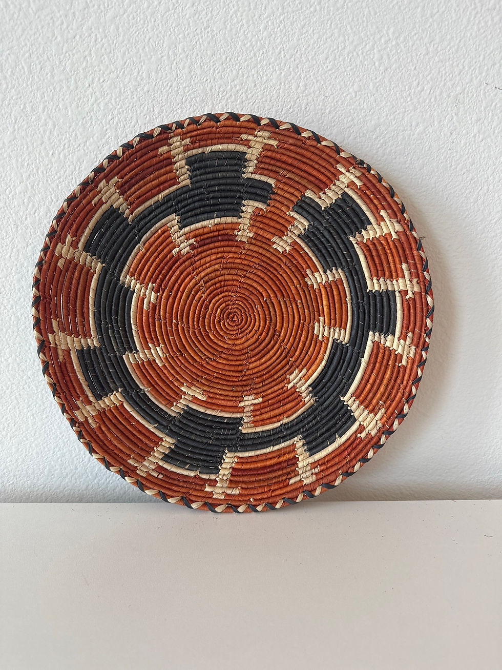 Miniatura: 12.25” Handmade Southwest Style Decorative Coil Plate Basket #12