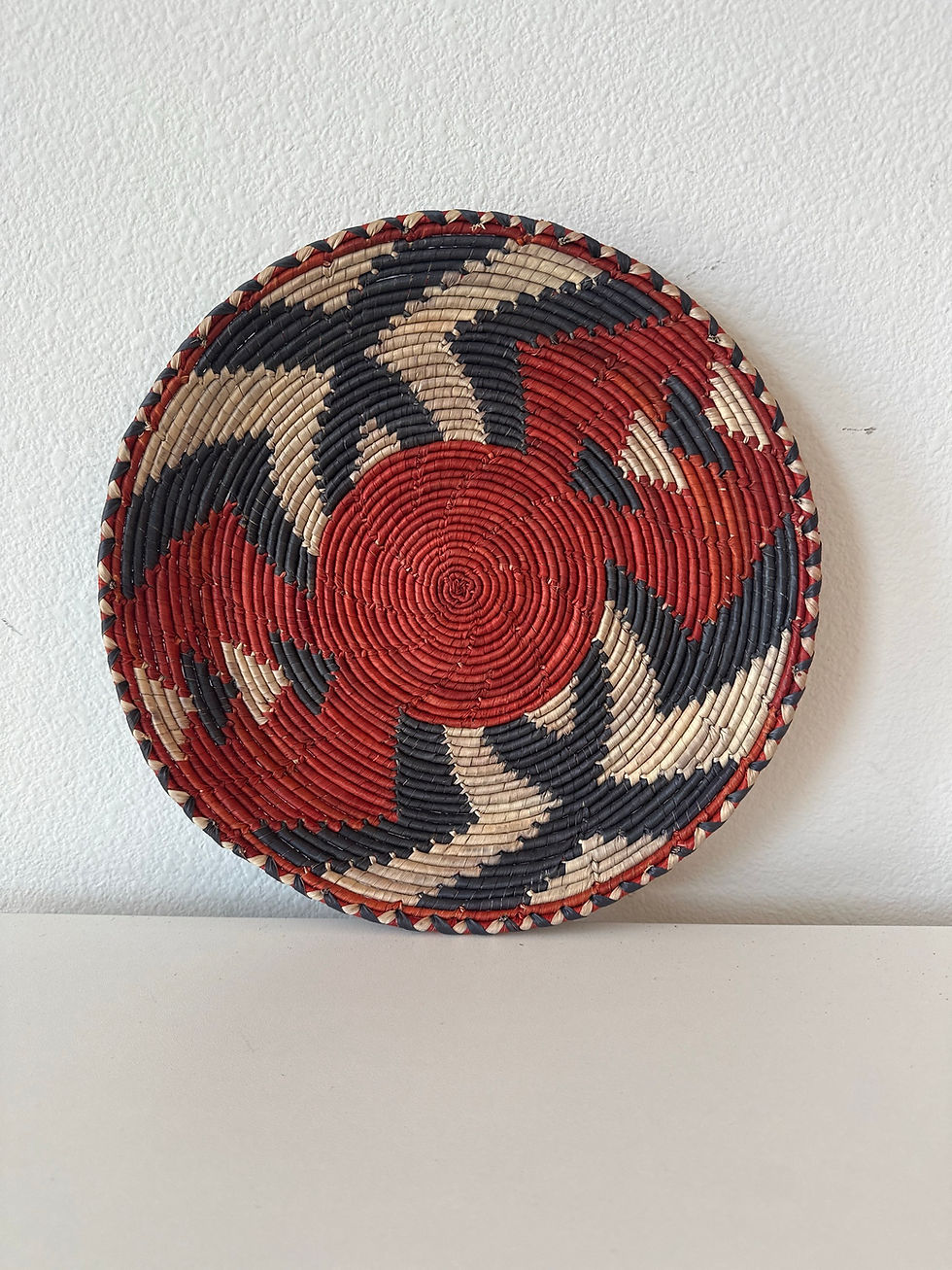Miniatura: 12” Handmade Southwest Style Decorative Coil Plate Basket #4