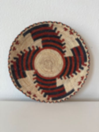 12.5” Handmade Southwest Style Decorative Coil Plate Basket #3