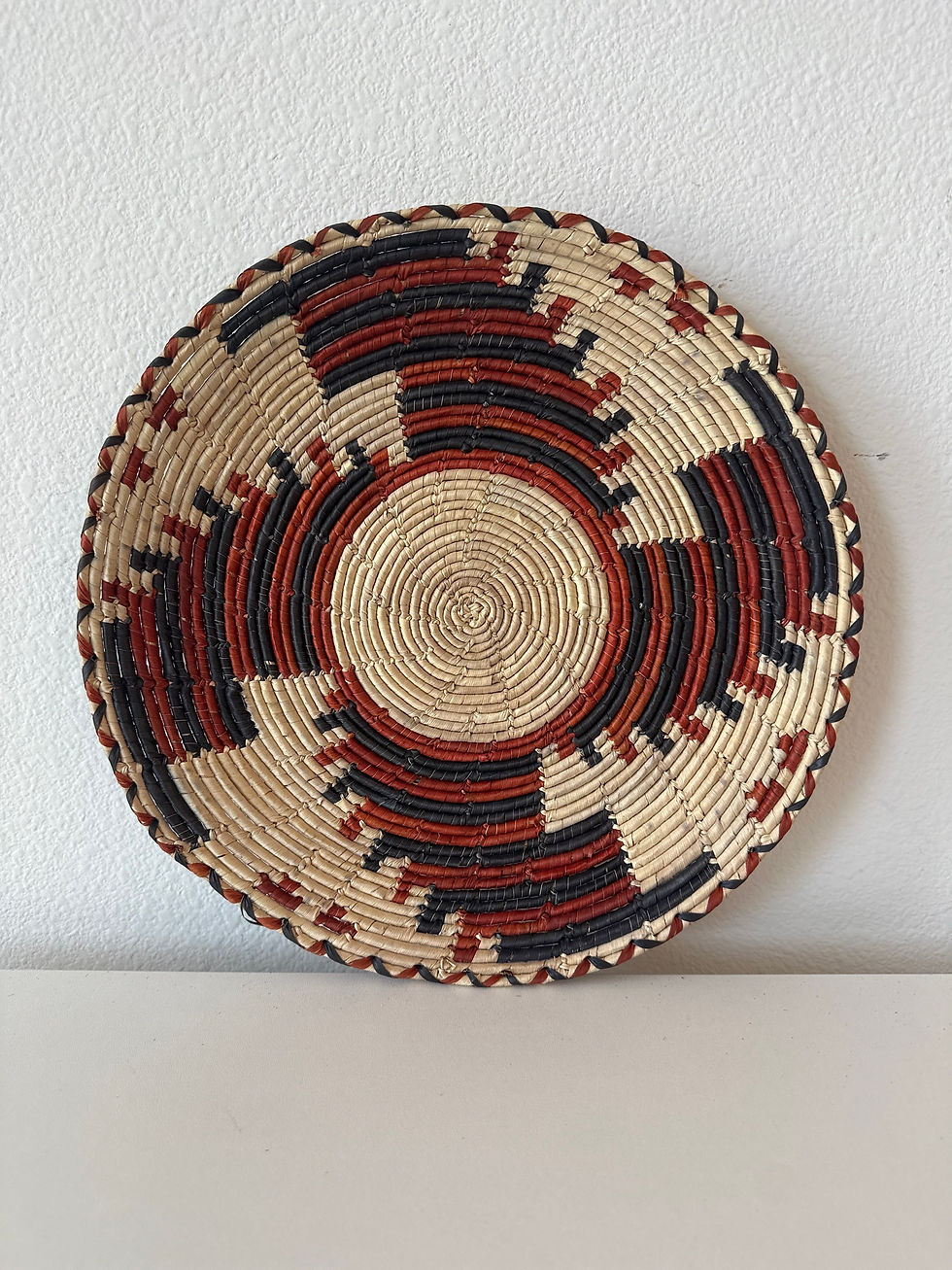 Miniatura: 12.5” Handmade Southwest Style Decorative Coil Plate Basket #3