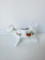 Thumbnail: Vintage Porcelain Butterflies & Floral Cow Creamer Pitcher 