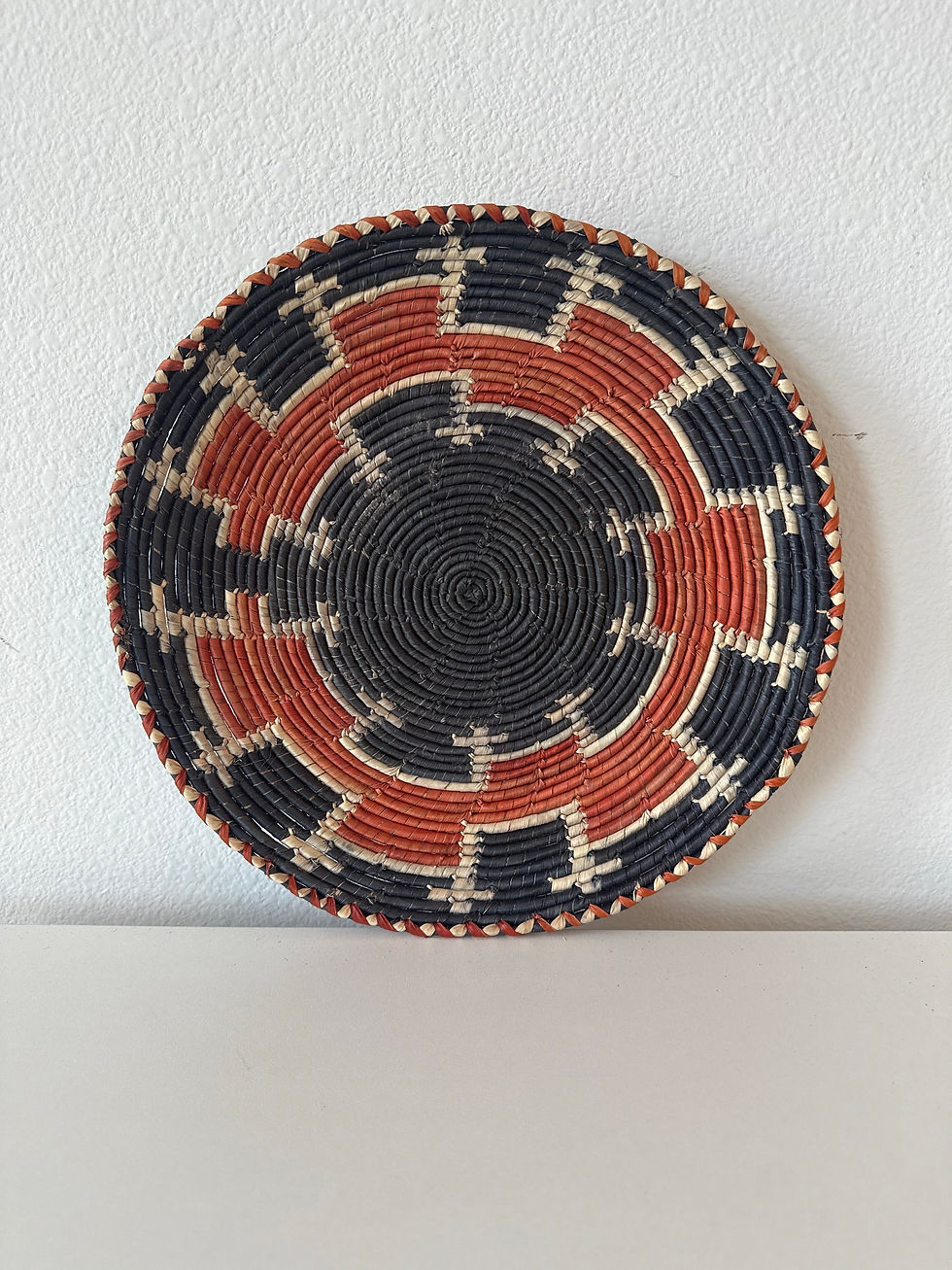 Miniatura: 12.5” Handmade Southwest Style Decorative Coil Plate Basket #7