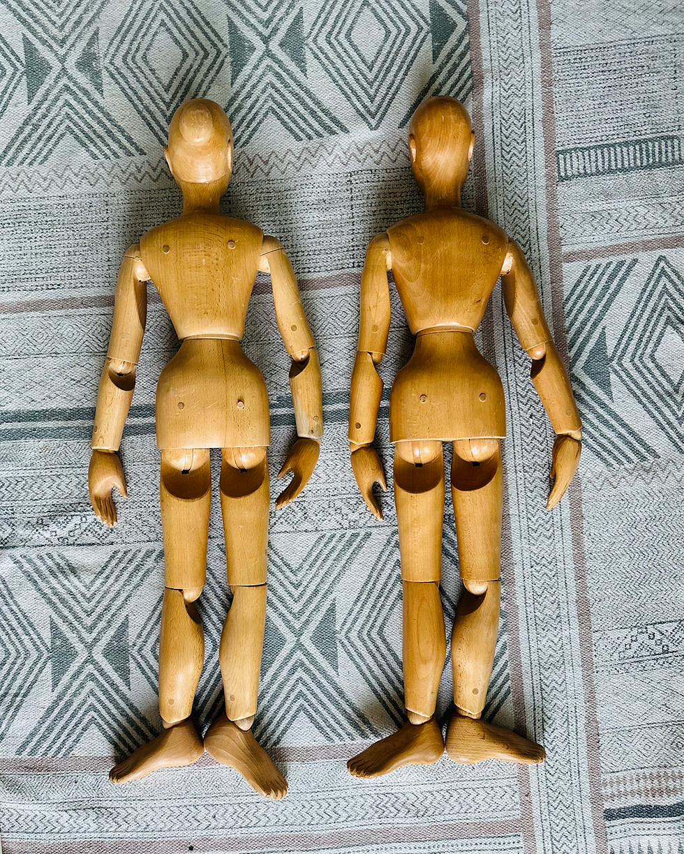 Miniatura: Spanish Carved Maple Artist’s Lay Figures