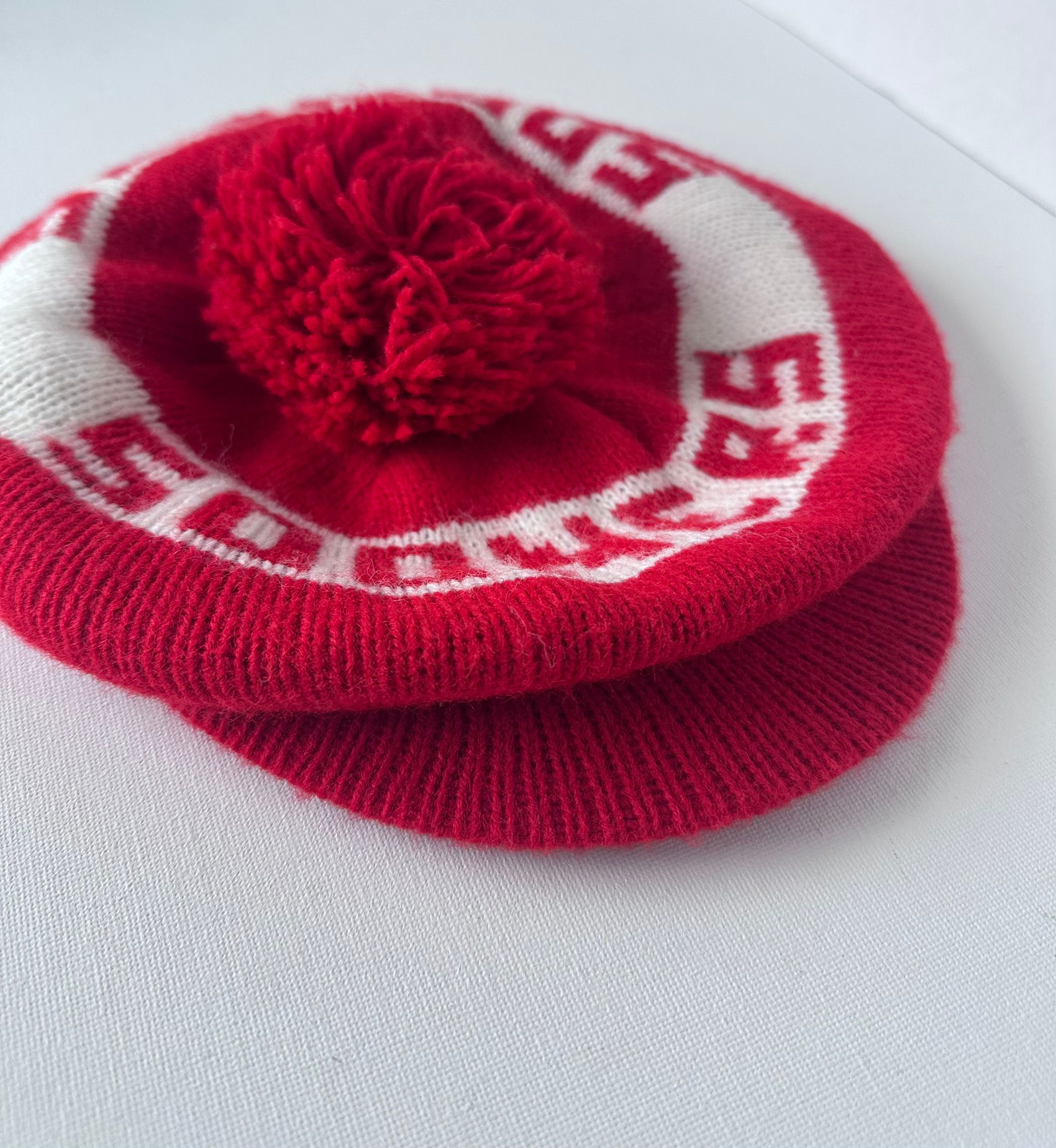 Vintage Oklahoma Sooners Newsboy Pom-Pom Hat