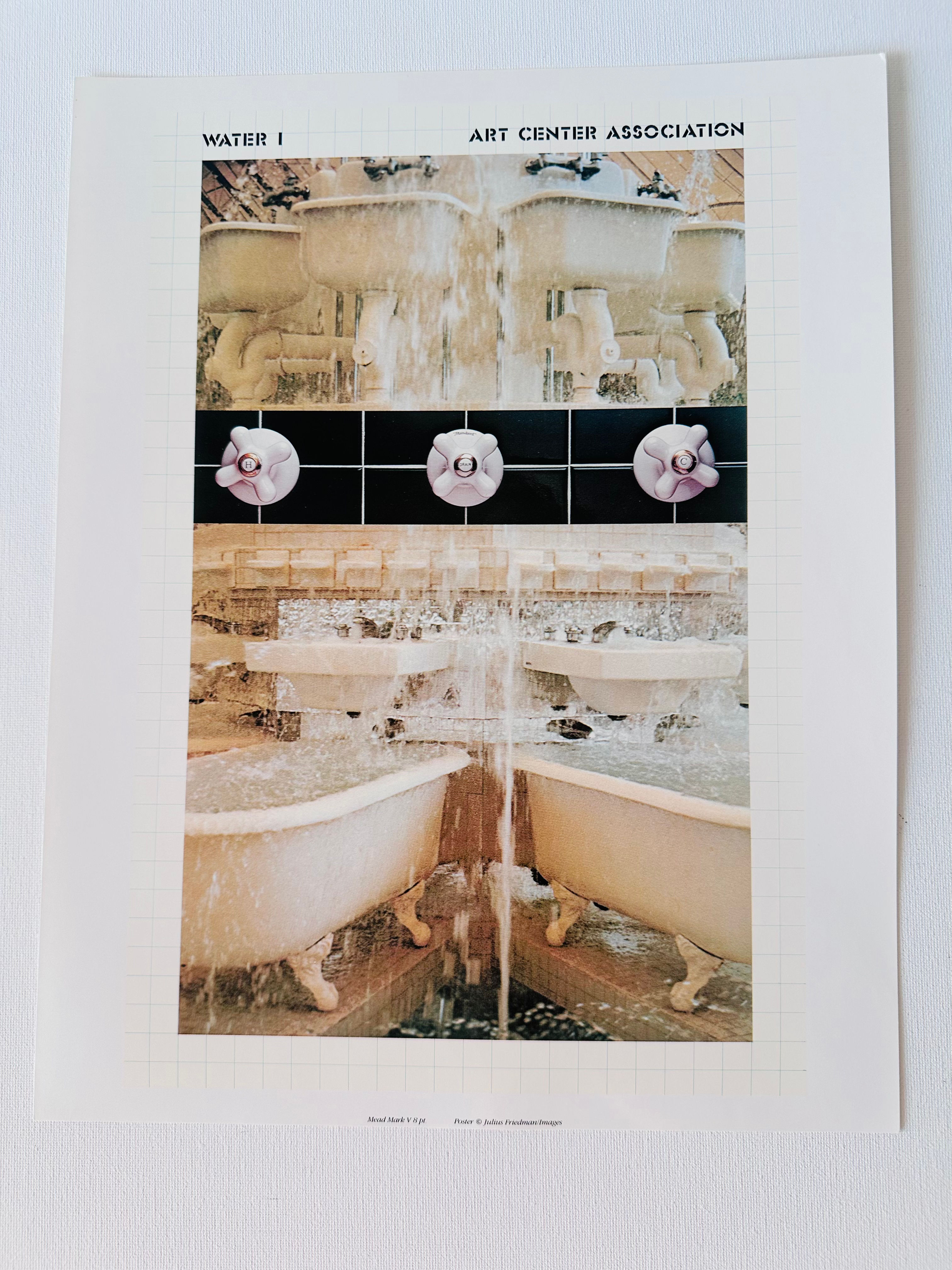Vintage Julius Friedman “Water I – Art Center Association” Mead Poster Print – 1