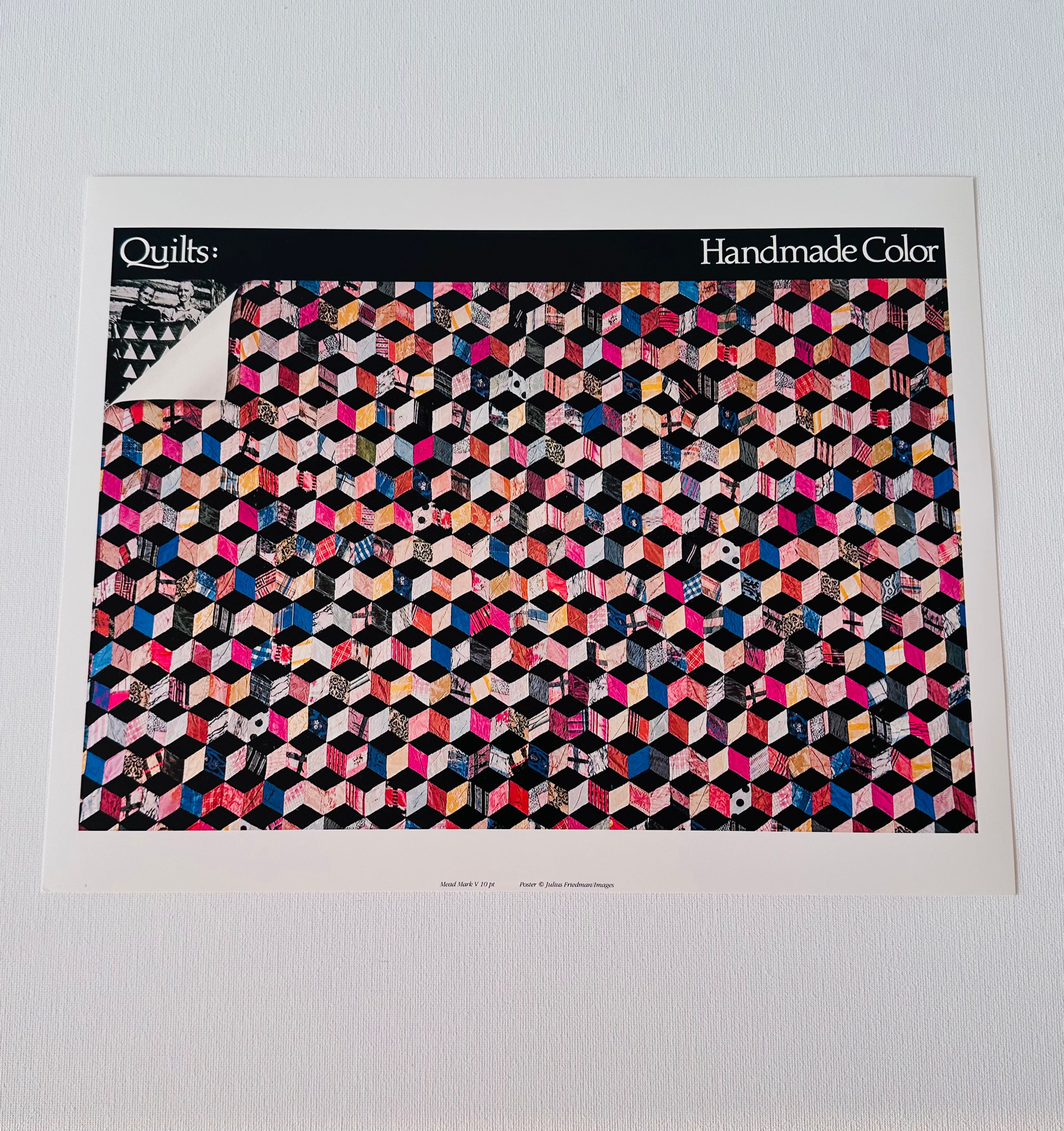 Vintage Julius Friedman “Quilts: Handmade Color” Mead Poster Print – 11x14
