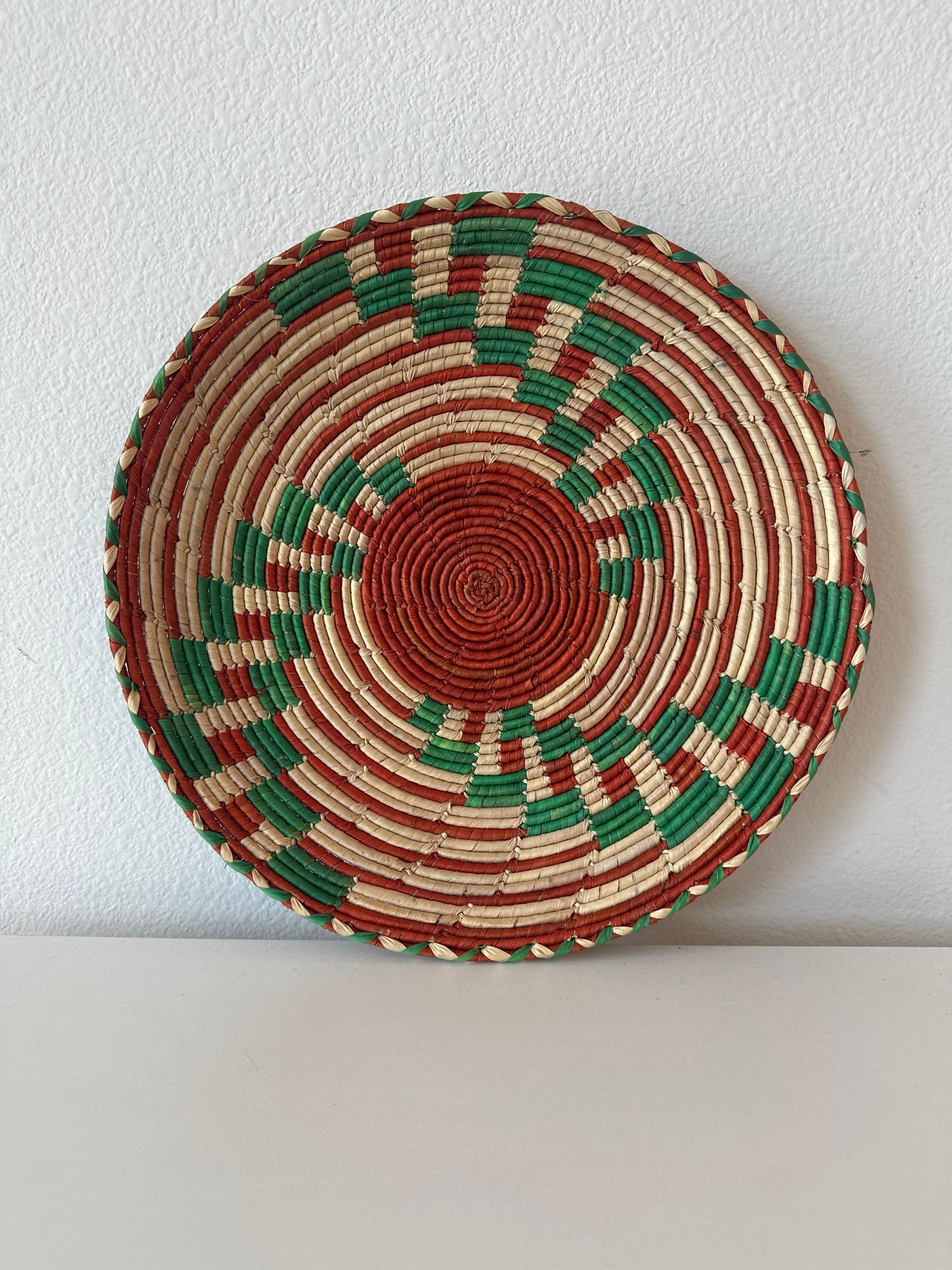 13” Handmade Southwest Style Decorative Coil Plate Basket #5