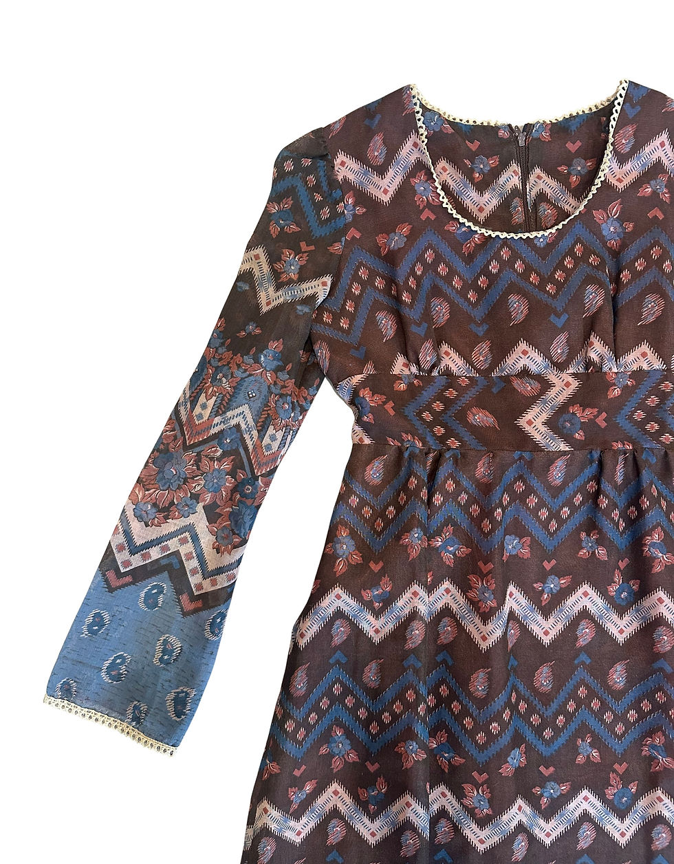 Miniatura: Vintage R.A.R 70s Hippie Dress