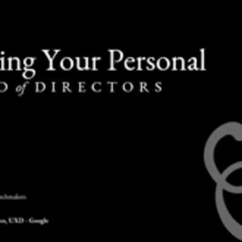 Building your Personal Board of Directors