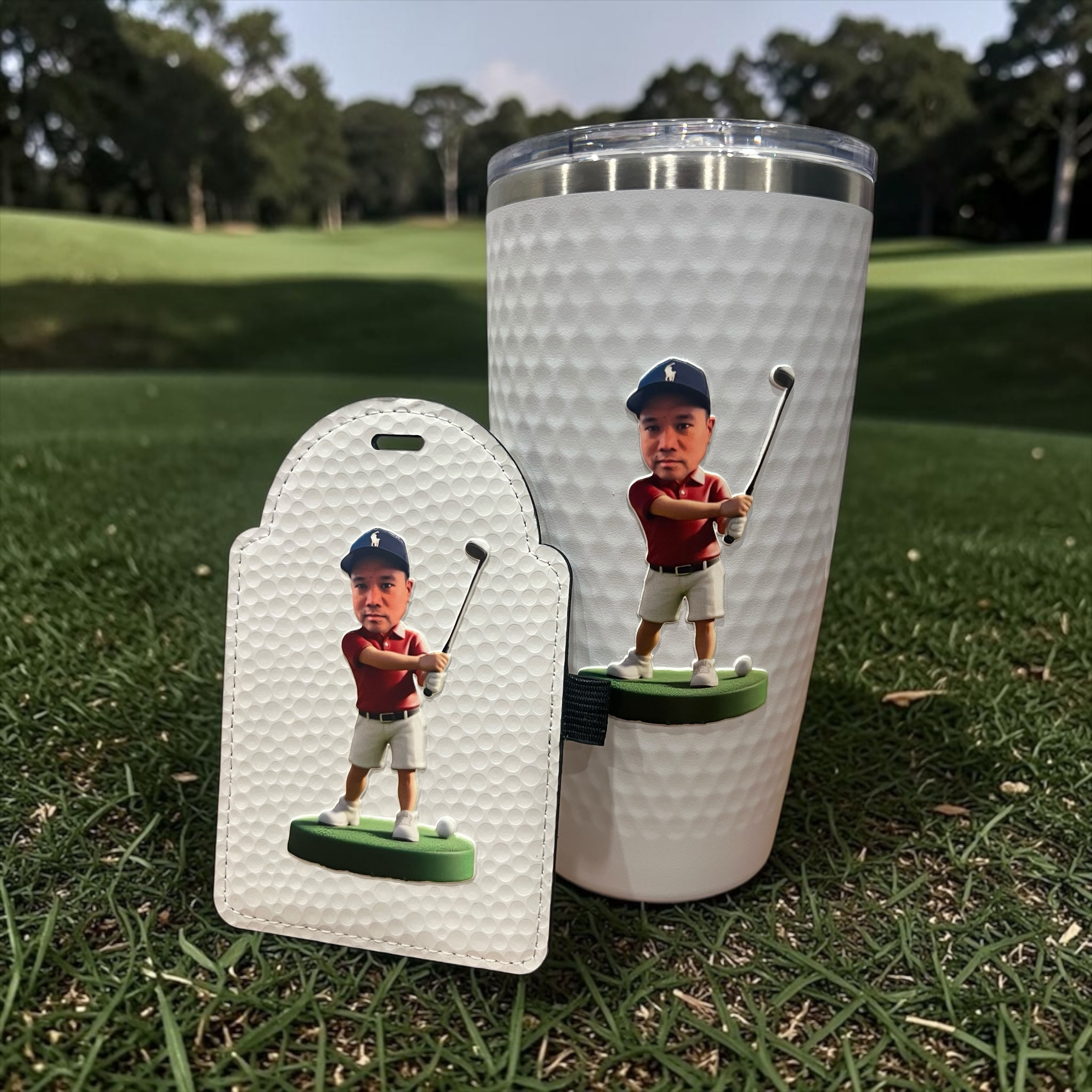 Bobble Edition Dimpled Golf Tumbler & Tee set