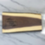 21 inch live edge custom engraved walnut charcuterie board