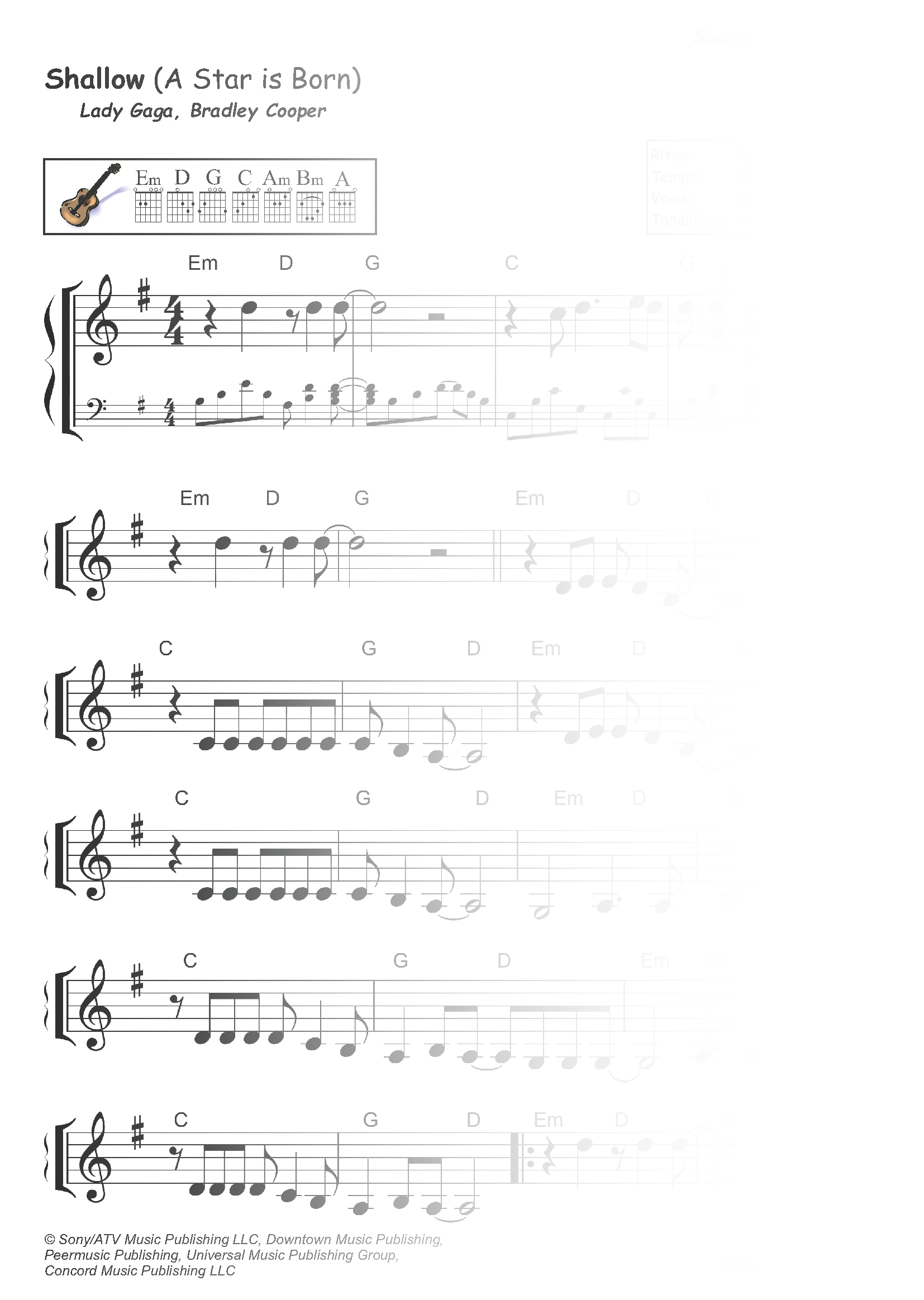 Shallow A Star is Born - Lady Gaga e Bradley Cooper