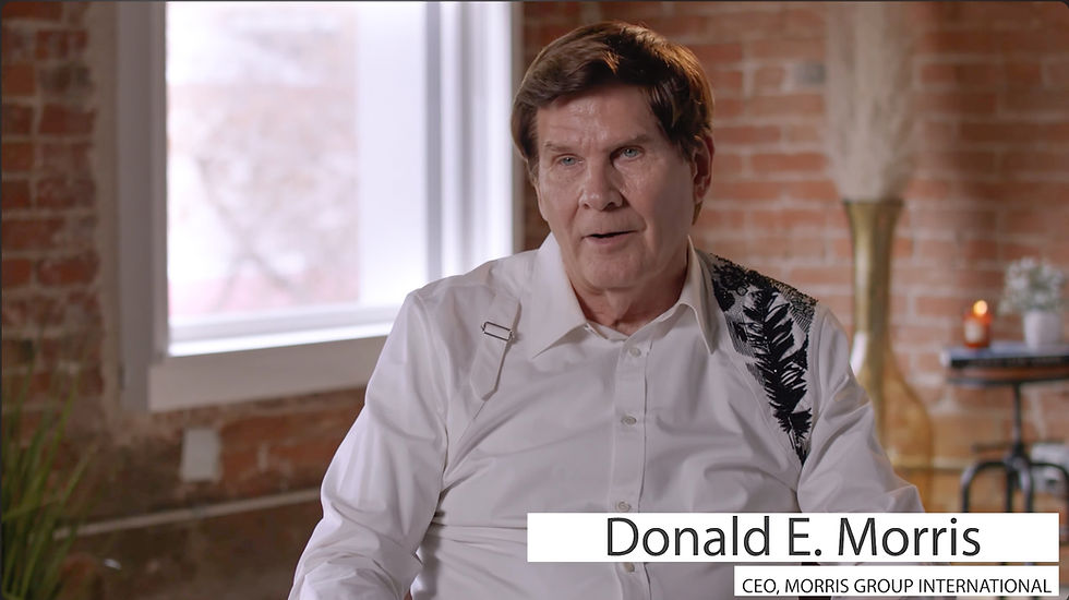 Donald E. Morris, CEO of Morris Group International, during the Chasing the Dream interview.