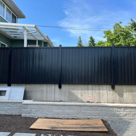 Aluminum privacy fence in  Burnaby