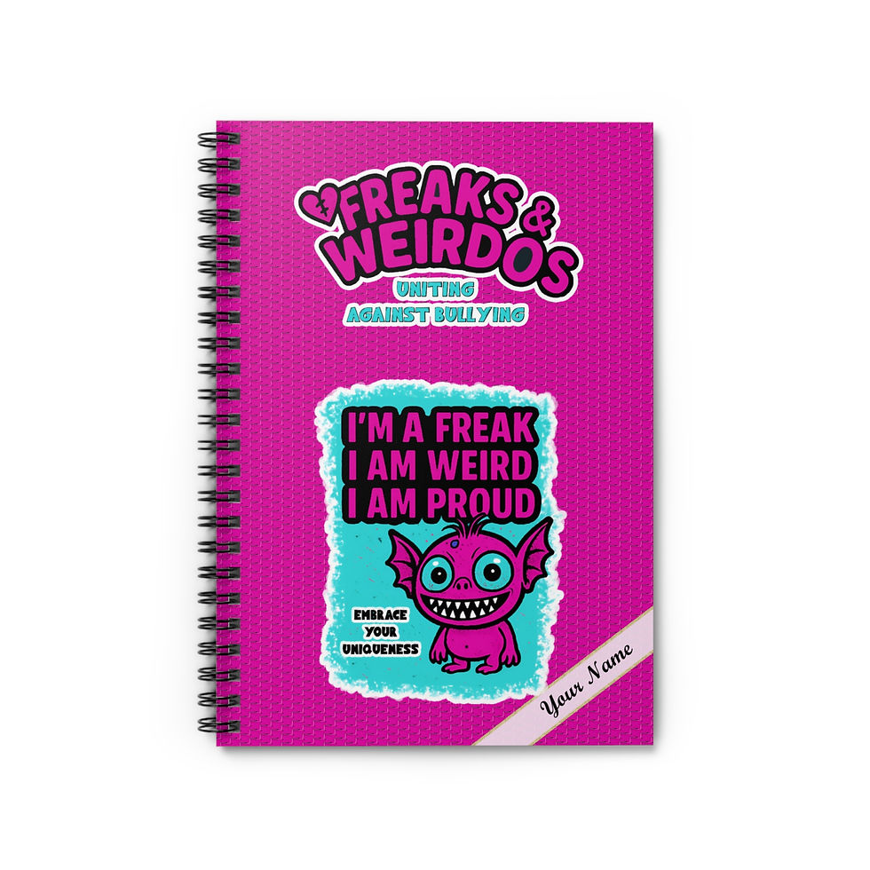"FREAKS & WEIRDOS" SPIRAL NOTEBOOK
